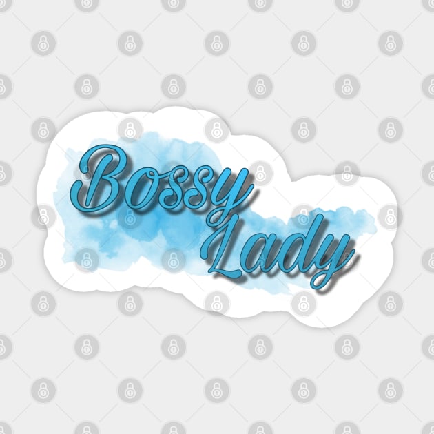 Bossy lady (blue) Sticker by Lala Mew